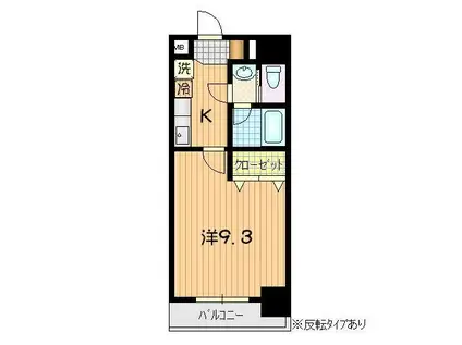 タウンコート大通(1K/4階)の間取り写真