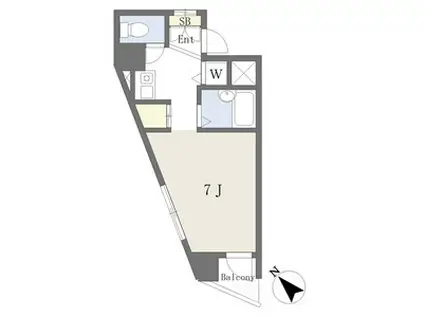 PENOTO杁中(1K/10階)の間取り写真