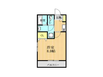 KOHEN NO.1ビル(1K/4階)の間取り写真