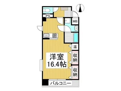 シティドエル(ワンルーム/3階)の間取り写真