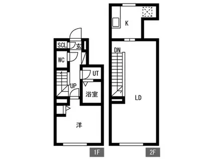 TRADIS荏原中延(1LDK/5階)の間取り写真
