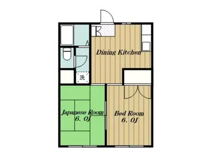 フローラパレス(2DK/1階)の間取り写真