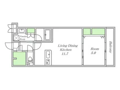 ESTAGEO針中野(1LDK/3階)の間取り写真