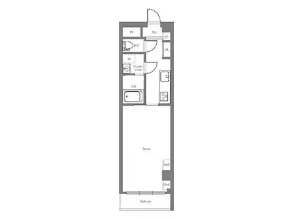 ペガサスマンション恵比寿(1K/7階)の間取り写真