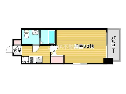 エスリード京橋III番館(1K/2階)の間取り写真