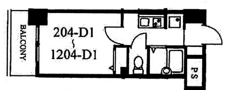 スカイコート品川仙台坂 10階階 間取り