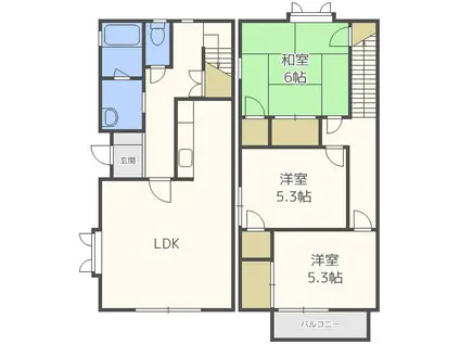 テラスハウス光が丘(3LDK/1階)の間取り写真
