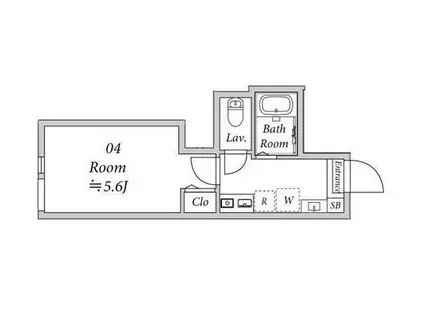アイコート富士見ヶ丘(1K/2階)の間取り写真