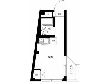 エクセル向島(ワンルーム/5階)の間取り写真