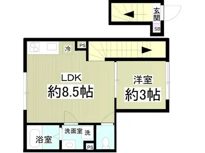 プラチナレジデンス千石(1LDK/2階)の間取り写真