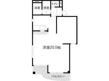 ESPRIT(ワンルーム/2階)の間取り写真