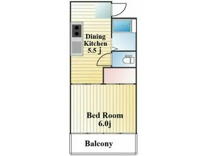 新井マンション(1DK/1階)の間取り写真