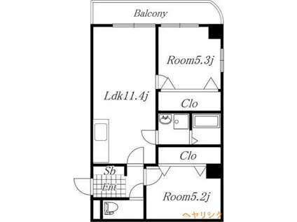 G1ビル牧の里(2LDK/4階)の間取り写真
