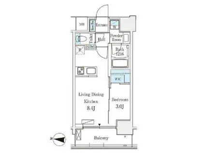 デュオフラッツ池袋(1LDK/7階)の間取り写真