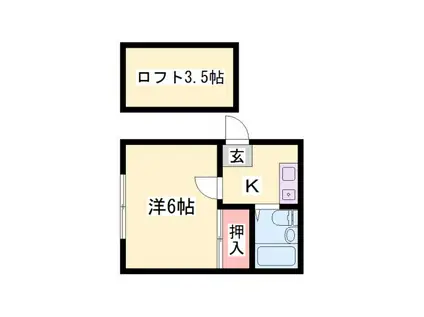 MISTRAL神屋町ウエスト・イースト(1K/1階)の間取り写真