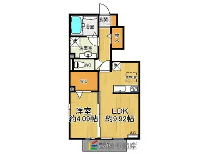 サニーコート(1LDK/2階)の間取り写真