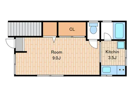 コーポマルヤマ(ワンルーム/1階)の間取り写真