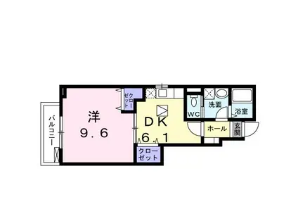 マーベラス アネックス(1DK/1階)の間取り写真