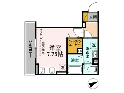 CASA FELICE(ワンルーム/1階)の間取り写真