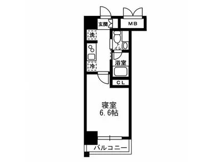 レジディア月島III(1K/3階)の間取り写真