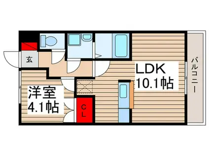 ボーヤハイム(1LDK/1階)の間取り写真