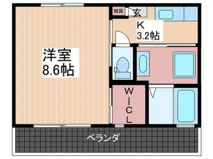 セフィラエルメス(1K/1階)の間取り写真