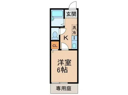 TJ御坊(1K/1階)の間取り写真