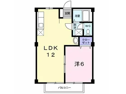 ニューシティ桜木(1LDK/1階)の間取り写真