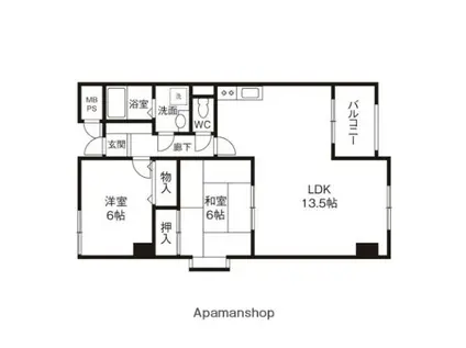 ウィルシャー高尾台(2LDK/3階)の間取り写真