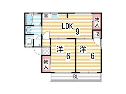 K・メゾンシャルマン(2LDK/1階)の間取り写真