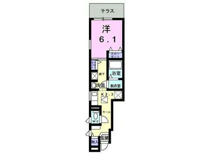 ピア ハイツ(1K/1階)の間取り写真