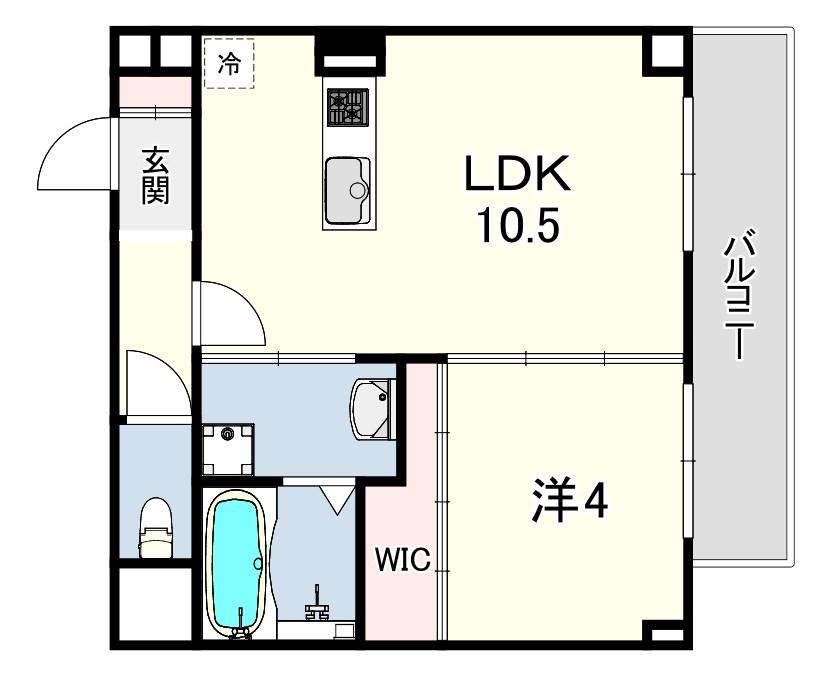 アリビラ六甲(1LDK/3階)の間取り写真
