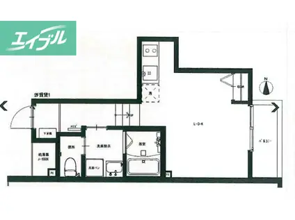 フィユメゾン学南町(ワンルーム/2階)の間取り写真