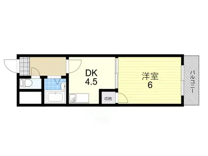 エフアール丸山通(1DK/1階)の間取り写真