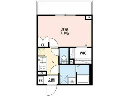 ANGE FLEUR(1K/2階)の間取り写真