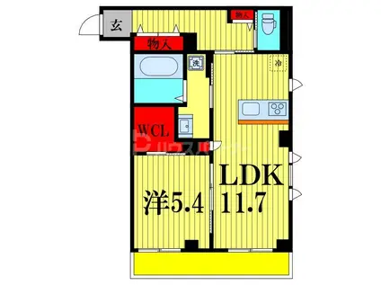 フリージアおおたかの森(1LDK/3階)の間取り写真