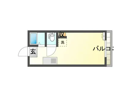 ハイツストリーム(ワンルーム/1階)の間取り写真