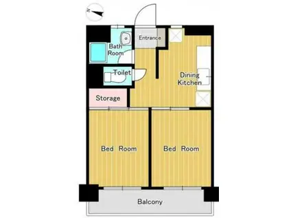 トーア錦糸町マンション(2DK/5階)の間取り写真