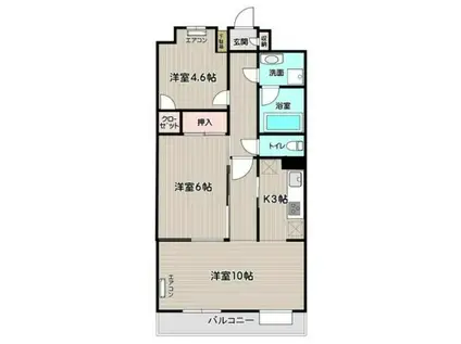 シャインハイツ大泉学園(2LDK/3階)の間取り写真