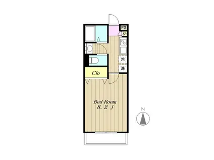 サザンコート(1K/1階)の間取り写真