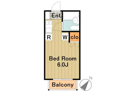 グリーンハイツ(1K/2階)の間取り写真
