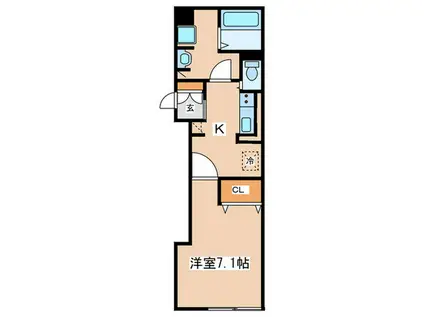 ラ フランス高梨(1K/3階)の間取り写真