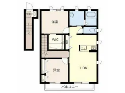 エミマリー川西台(2LDK/2階)の間取り写真