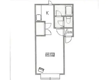 サンセールふじの(ワンルーム/1階)の間取り写真