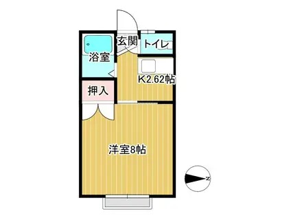 ハイツイーハトーブI(1K/1階)の間取り写真
