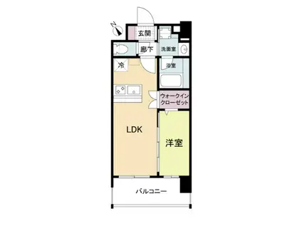 ブランシエスタ南吹田パークサイド(1LDK/2階)の間取り写真