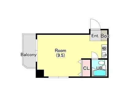 ハイツユウビ(1K/2階)の間取り写真