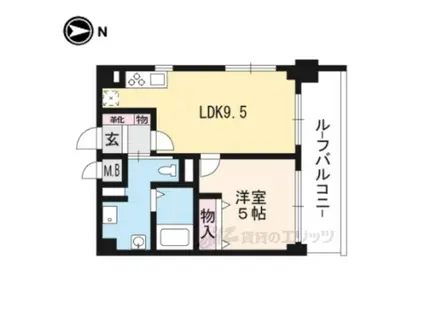 ORYZA三条西洞院(1LDK/7階)の間取り写真