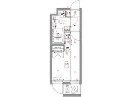 ユリカロゼAZ亀有(ワンルーム/3階)の間取り写真