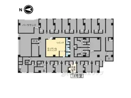 CASA MIA 北白川(ワンルーム/2階)の間取り写真